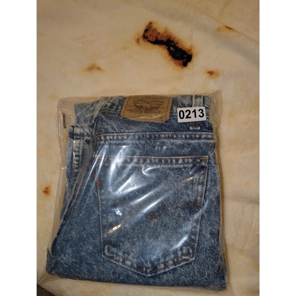Levis Jeans Mens 28X32 705 Student  Made in USA Acid Wash Orange Tab Straight